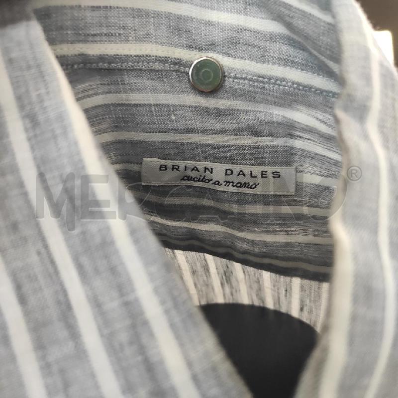 CAMICIA UOMO BRIAN DALES GRIGIO RIGHE BIANCHE TG. 40 | Mercatino dell'Usato Salerno torrione 2