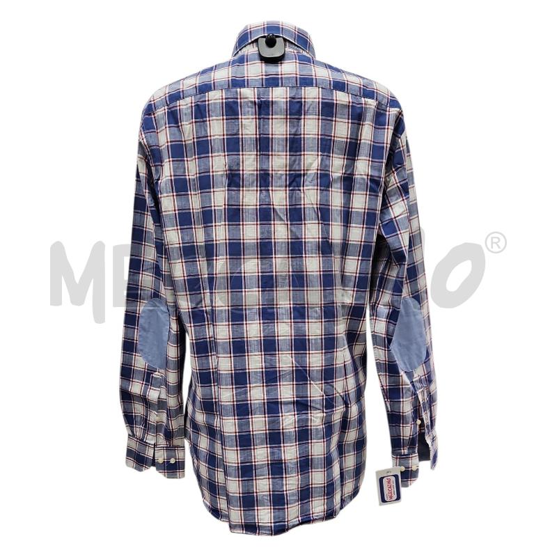 CAMICIA UOMO HERMAN&SONS QUADRI BLU BIANCO ROSSO TOPPE GOMITI TG. 43 | Mercatino dell'Usato Salerno torrione 2