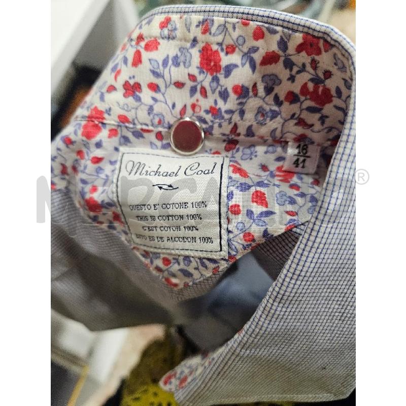 CAMICIA UOMO MICHAEL COAL CELESTE QUADRETTINI TG. 41 | Mercatino dell'Usato Salerno torrione 3