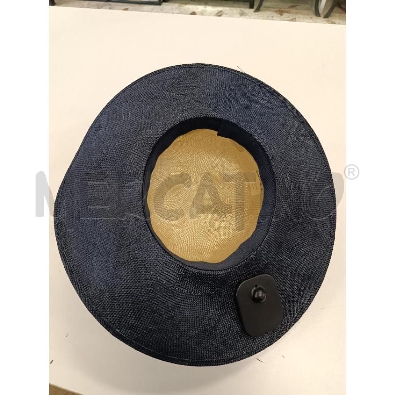 CAPPELLO DONNA PAGLIA BORSALINO BEIGE BLU  | Mercatino dell'Usato Salerno torrione 3