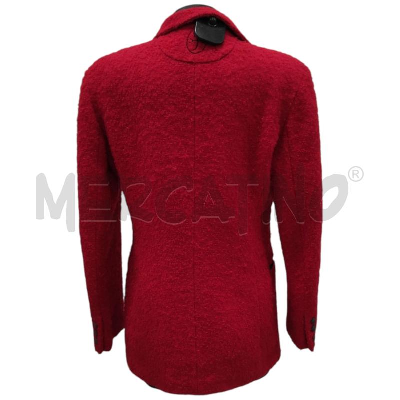 CAPPOTTO DONNA IC DE CASTELBAJAC ROSSO DETTAGLI NERI BOUCLE TG. 44 | Mercatino dell'Usato Salerno torrione 2
