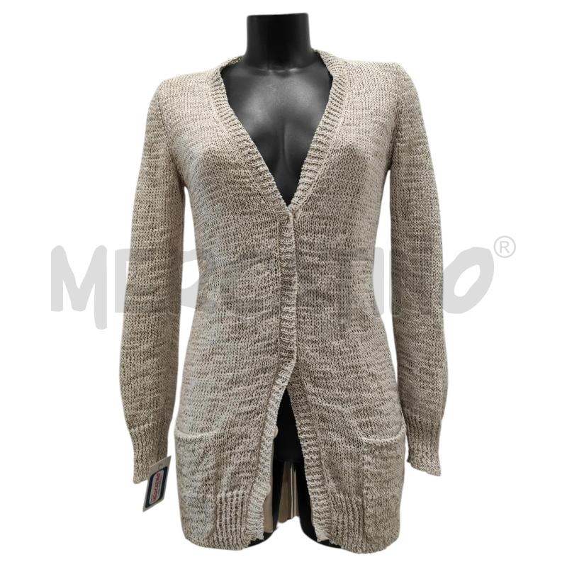 CARDIGAN DONNA BRUNELLO CUCINELLI BEIGE SETA INTRECCIATA TG. L | Mercatino dell'Usato Salerno torrione 1