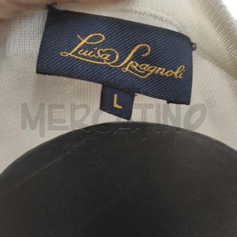 CARDIGAN DONNA LUISA SPAGNOLI BIANCO TRAFORATO TG. L | Mercatino dell'Usato Salerno torrione 2