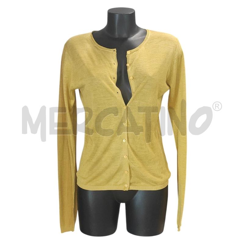 CARDIGAN DONNA PAROSH SENAPE LINO E SETA TG. M | Mercatino dell'Usato Salerno torrione 1