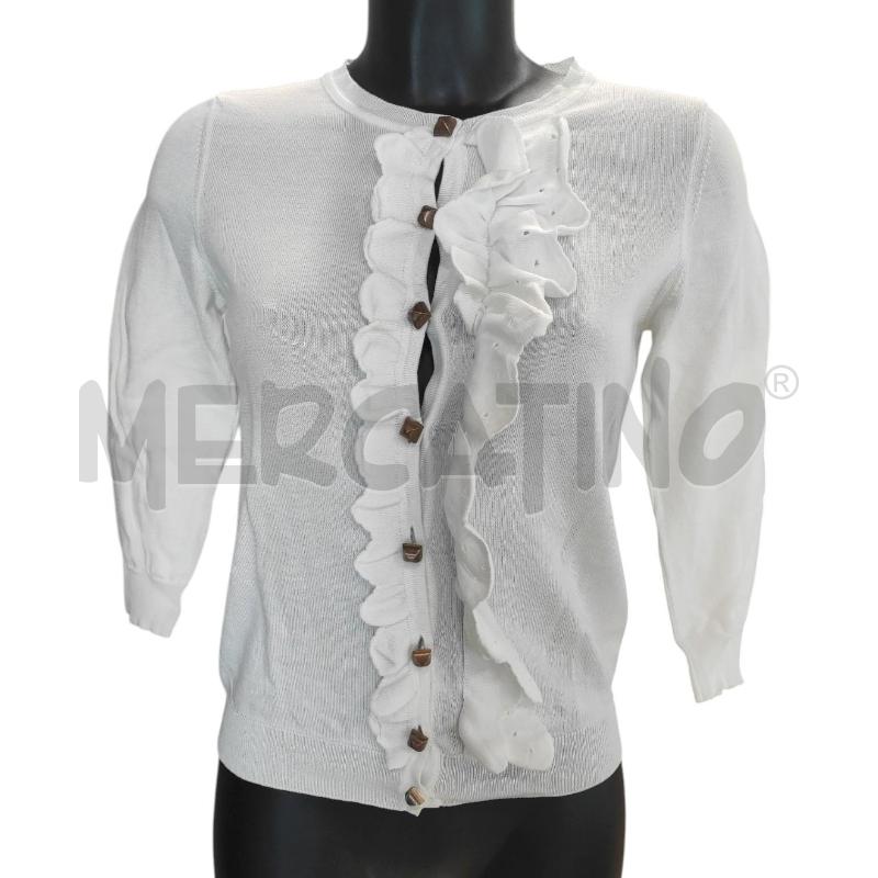 CARDIGAN DONNA RED VALENTINO BIANCO BOTTONI PIRAMIDE TG.M | Mercatino dell'Usato Salerno torrione 1
