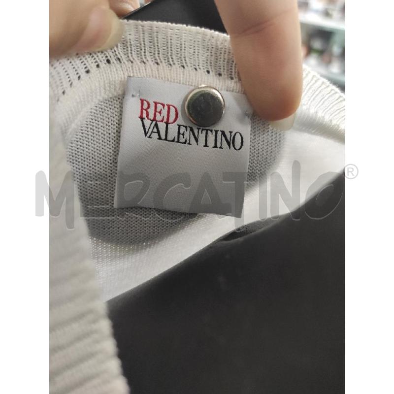 CARDIGAN DONNA RED VALENTINO BIANCO BOTTONI PIRAMIDE TG.M | Mercatino dell'Usato Salerno torrione 2
