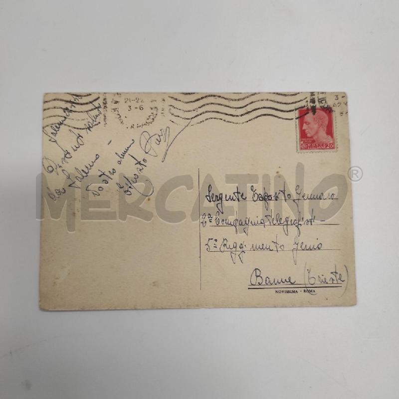 CARTOLINA PROPAGANDA FASCISTA GENIO RAZZA ITALIANA VIAGGIATA FRANCOBOLLO SERIE IMPERIALE 1942  | Mercatino dell'Usato Salerno torrione 2
