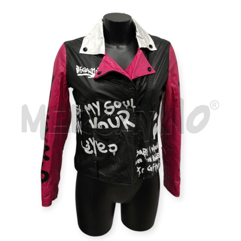 CHIODO ABBIGLIAMENTO DISCLAIMER NERO ROSA TG. S | Mercatino dell'Usato Salerno torrione 1