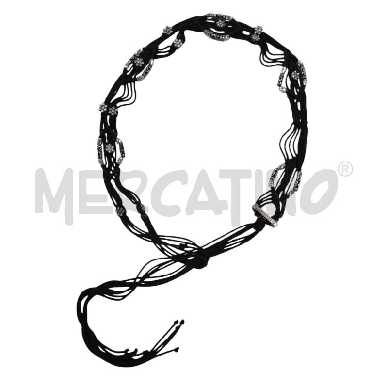 CINTURA DONNA TRUSSARDI CORDA NERA INTRECCIATA CHARM ETNICI | Mercatino dell'Usato Salerno torrione 1