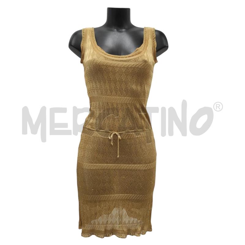 COMPLETO DONNA GUESS DORATO TRAFORATO VESTITO + COPRISPALLE TG. 42 | Mercatino dell'Usato Salerno torrione 1
