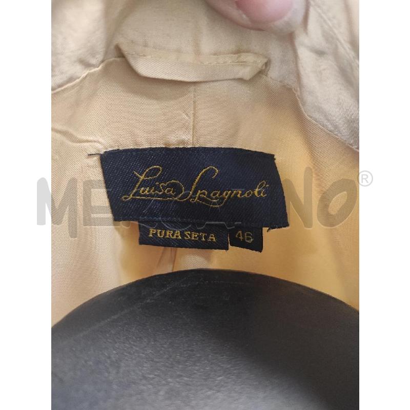 COMPLETO DONNA LUISA SPAGNOLI CHAMPAGNE TG. 46 MACCHIOLINA E PANTALONE DA SISTEMARE | Mercatino dell'Usato Salerno torrione 2