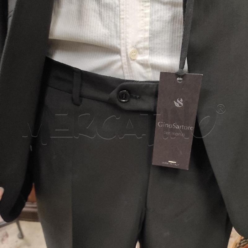 COMPLETO UOMO GINO SARTORE NERO TG. 50 CON STRASS PIUME DI STRUZZO  | Mercatino dell'Usato Salerno torrione 3