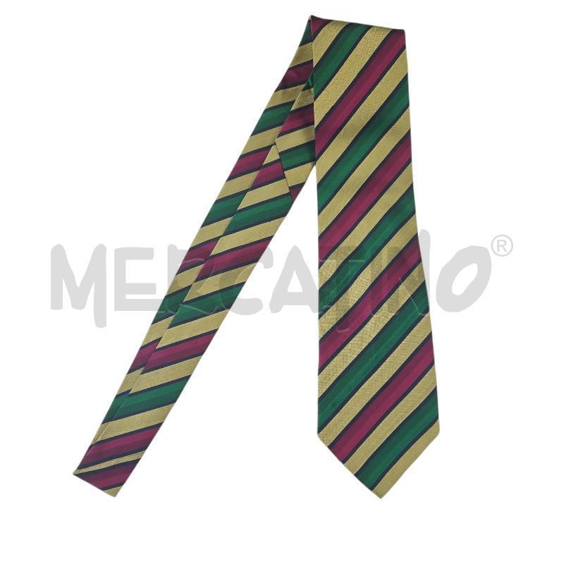CRAVATTA BORSALINO REGIMENTAL GIALLO VERDE MAGENTA | Mercatino dell'Usato Salerno torrione 1