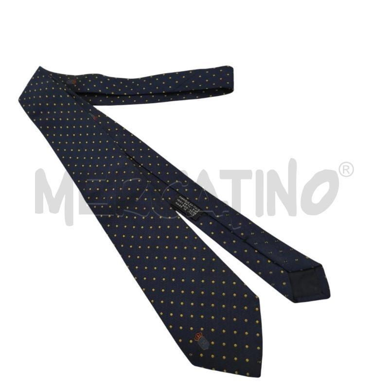 CRAVATTA CHANEL BLU POIS GIALLI  | Mercatino dell'Usato Salerno torrione 1