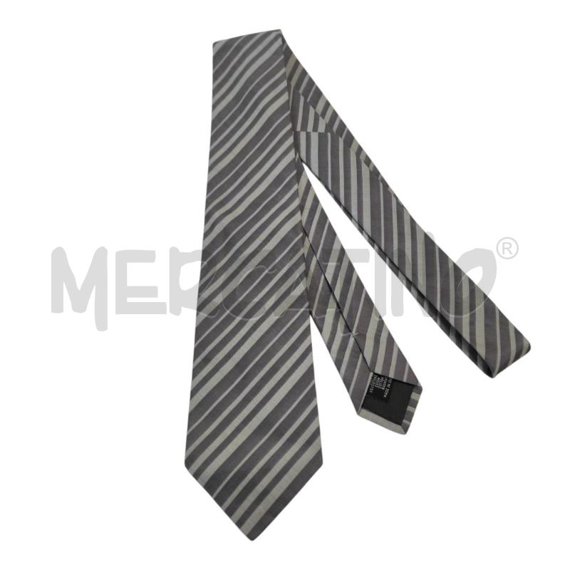 CRAVATTA GIORGIO ARMANI REGIMENTAL DOPPIO GRIGIO  | Mercatino dell'Usato Salerno torrione 1