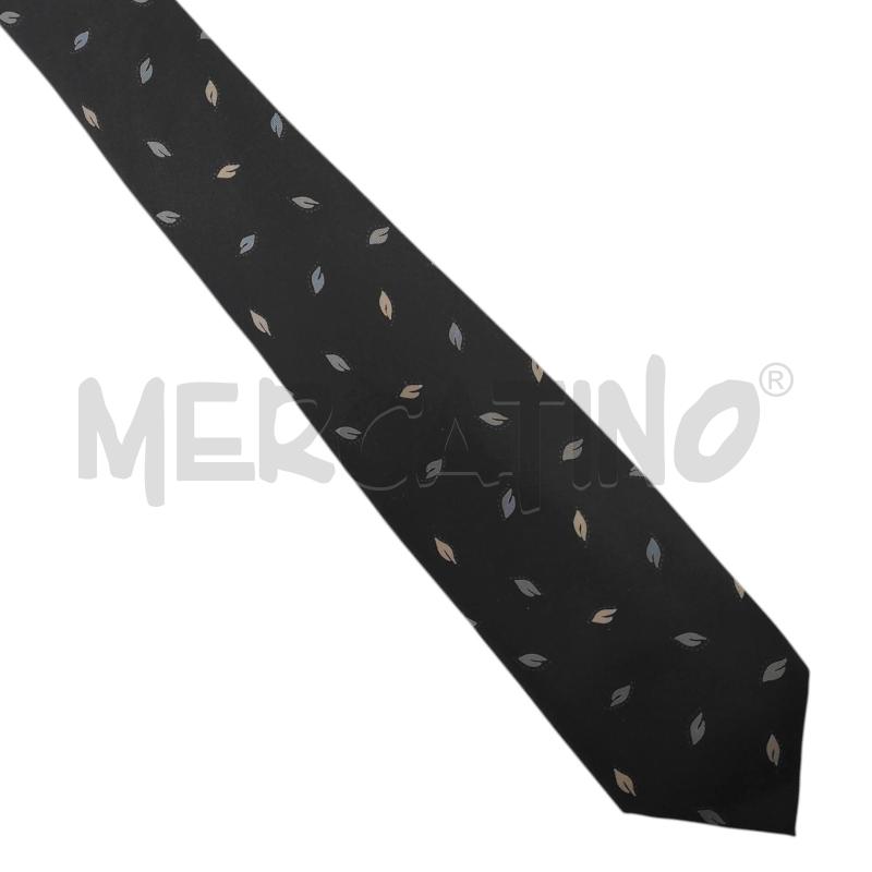 CRAVATTA NERA GERARDO GRECO CON FOGLIOLINE SETA | Mercatino dell'Usato Salerno torrione 1