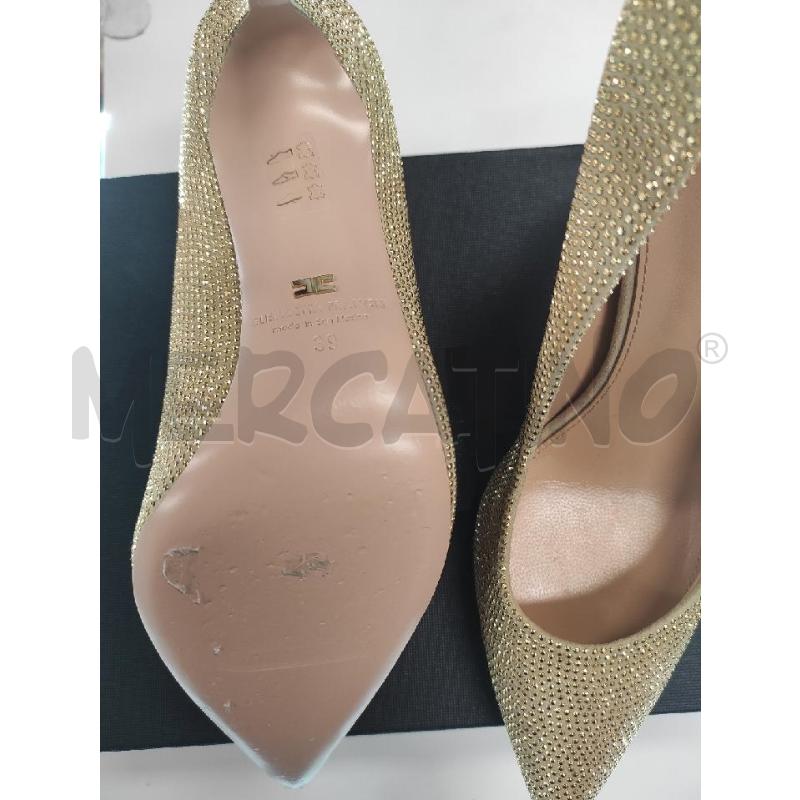 DECOLLETE ELISABETTA FRANCHI CHAMPAGNE BRILLANTINI TG. 39 | Mercatino dell'Usato Salerno torrione 2
