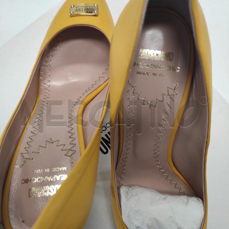DECOLLETE MOSCHINO GIALLO VERA PELLE E CUOIO TG. 38 | Mercatino dell'Usato Salerno torrione 5