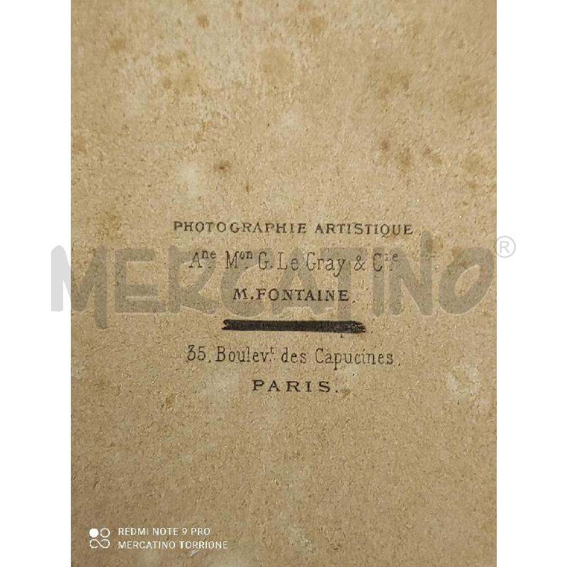 FOTO CDV OVALE DI UOMO ANZIANO CON BARBA LE GRAY FONTAINE ALBUMINA VINTAGE 1870 CIRCA | Mercatino dell'Usato Salerno torrione 4