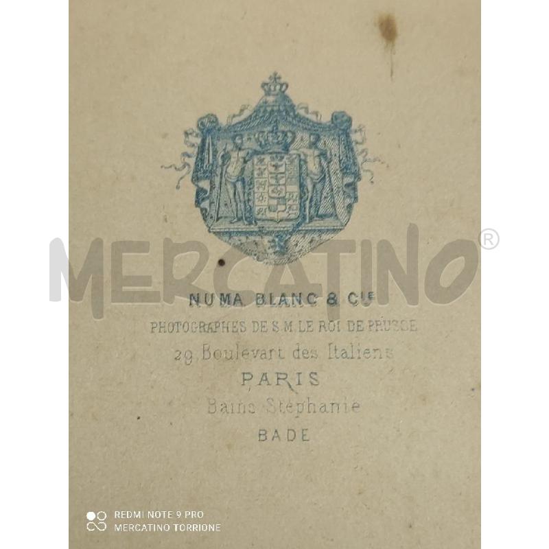 FOTO GIOVANE DONNA NUMA BLANC PARIS CARTE DE VISITE ALL'ALBUMINA VINTAGE 1870 CIRCA | Mercatino dell'Usato Salerno torrione 5