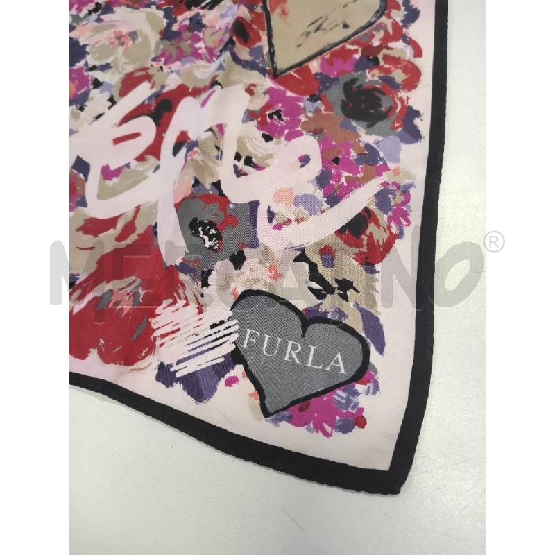 FOULARD FURLA ROSA A FANTASIA 55CM  | Mercatino dell'Usato Salerno torrione 3