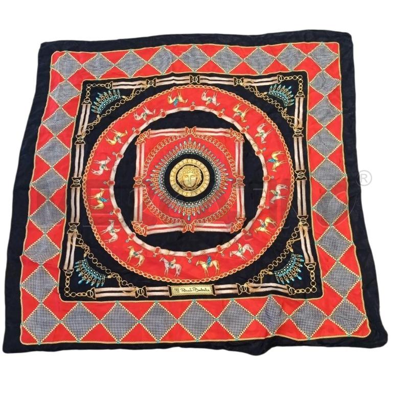 FOULARD RENATO BALESRTA NERO CON MEDUSA SETA | Mercatino dell'Usato Salerno torrione 1