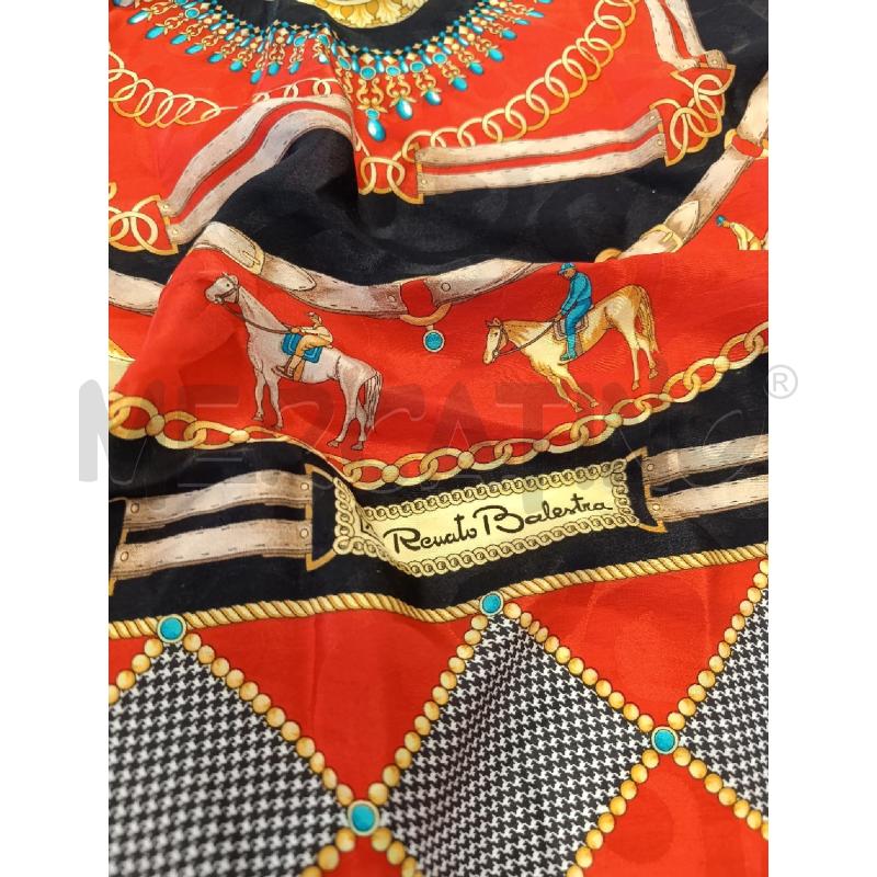 FOULARD RENATO BALESRTA NERO CON MEDUSA SETA | Mercatino dell'Usato Salerno torrione 3