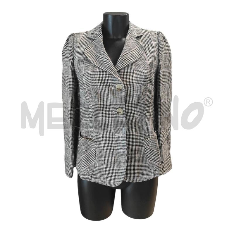GIACCA DONNA ARMANI COLLEZIONE GRIGIA A QUADRI TG. 44 | Mercatino dell'Usato Salerno torrione 1