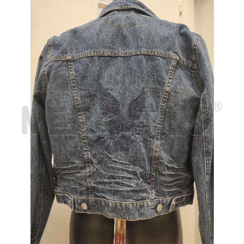 GIACCA DONNA ARMANI JEANS DENIM AQUILA SUL RETRO TG. 42 | Mercatino dell'Usato Salerno torrione 3