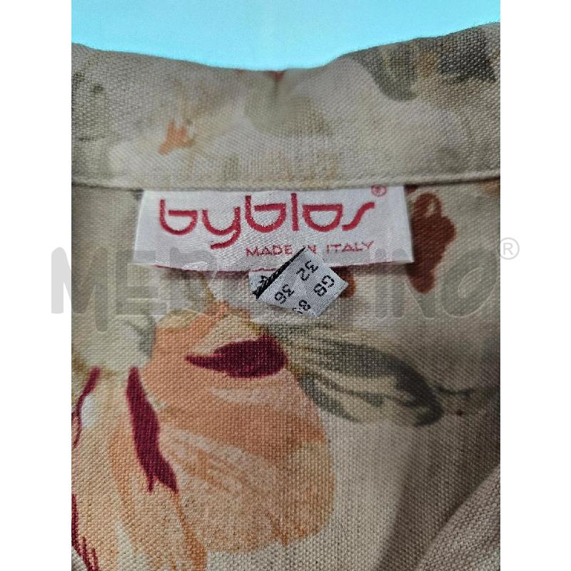 GIACCA DONNA BYBLOS BEIGE FIORI MISTO LINO TG. 40 | Mercatino dell'Usato Salerno torrione 3