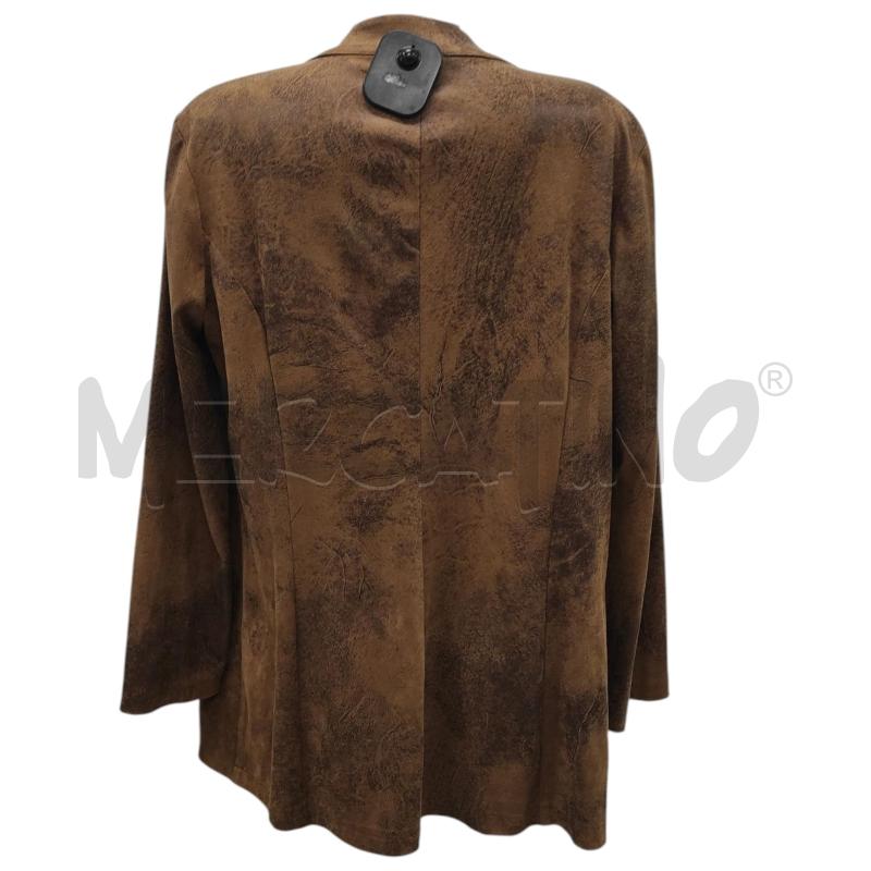 GIACCA DONNA DEEP BLUE SIMILPELLE MARRONE TG. XXL | Mercatino dell'Usato Salerno torrione 2