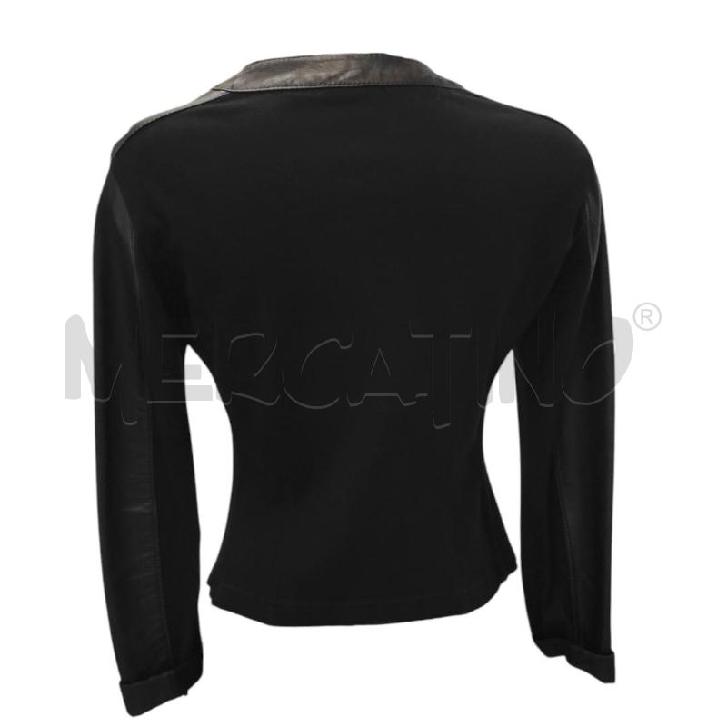 GIACCA DONNA IMPERIAL NERA MISTO PELLE TESSUTO TG. L | Mercatino dell'Usato Salerno torrione 2