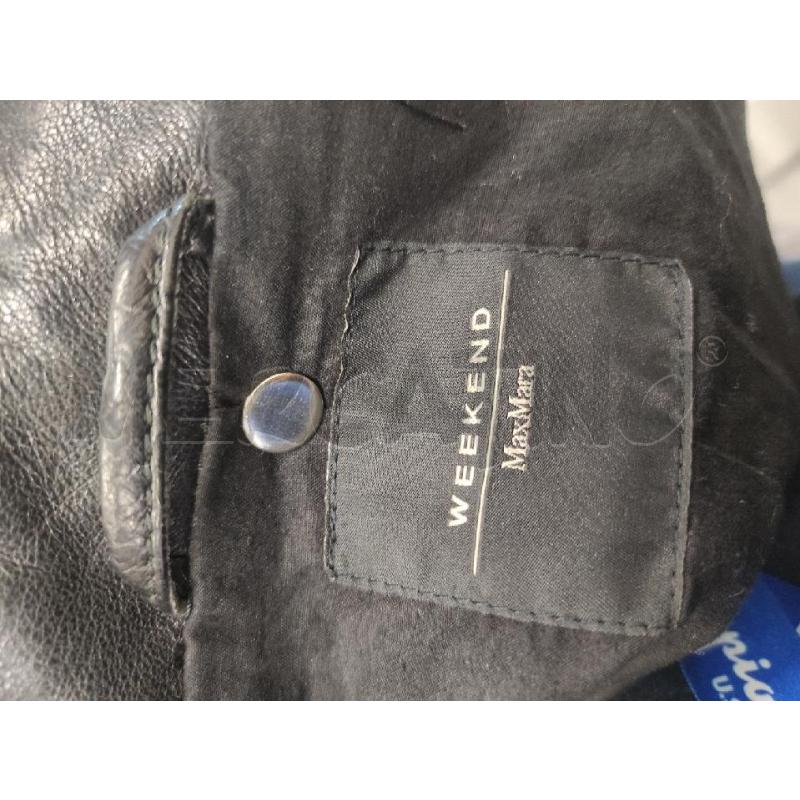 GIACCA DONNA MAX MARA NERA PELLE TG. 42 | Mercatino dell'Usato Salerno torrione 4