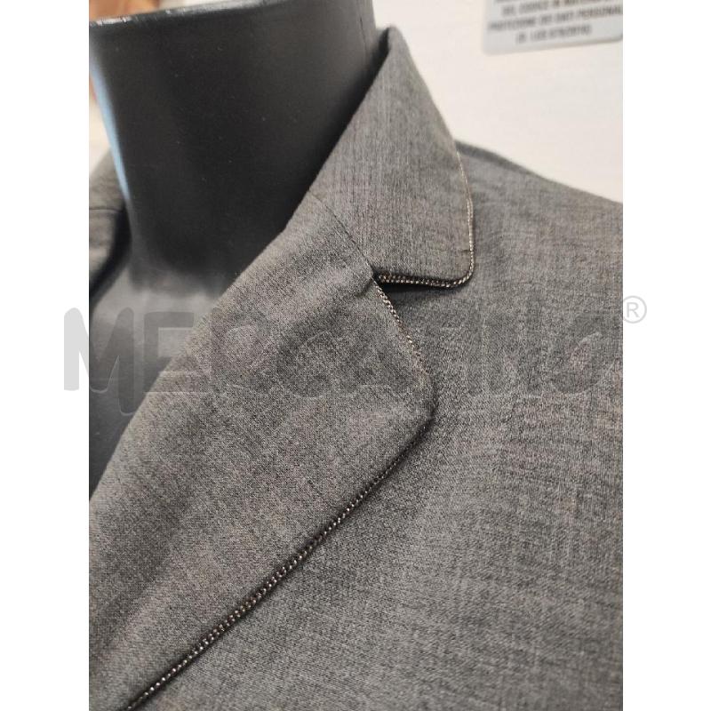 GIACCA DONNA MOSCHINO GRIGIA BORDO METALLIZZATO TG. 42 | Mercatino dell'Usato Salerno torrione 2