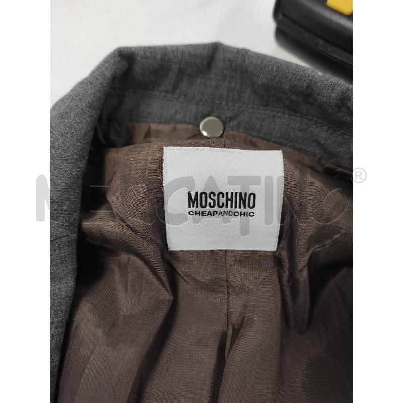 GIACCA DONNA MOSCHINO GRIGIA BORDO METALLIZZATO TG. 42 | Mercatino dell'Usato Salerno torrione 3