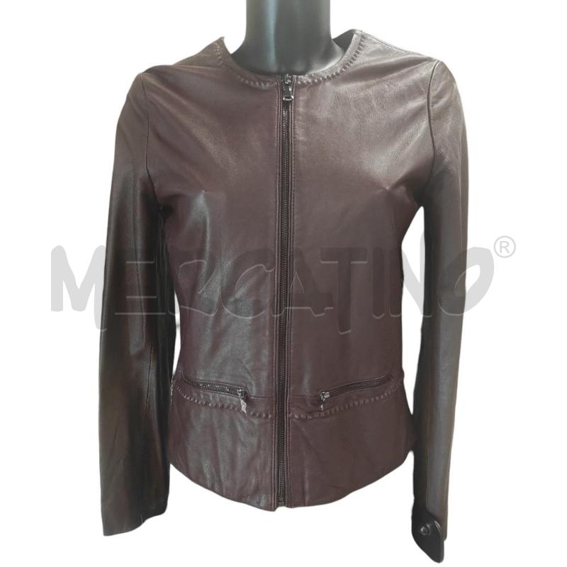 GIACCA DONNA PELLE CONBIPEL BORDEAUX TG. 42 SLIM  | Mercatino dell'Usato Salerno torrione 1