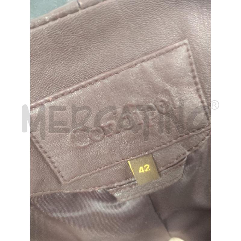 GIACCA DONNA PELLE CONBIPEL BORDEAUX TG. 42 SLIM  | Mercatino dell'Usato Salerno torrione 3