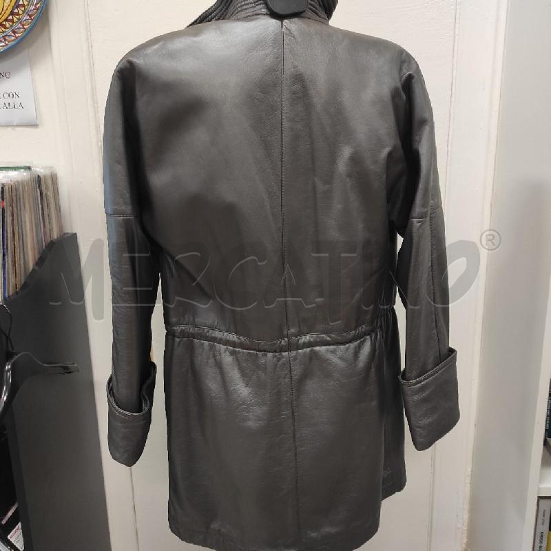 GIACCA DONNA PELLE GIANFRANCO FERRE GRIGIO METALLIZZATO TG. 42 | Mercatino dell'Usato Salerno torrione 3
