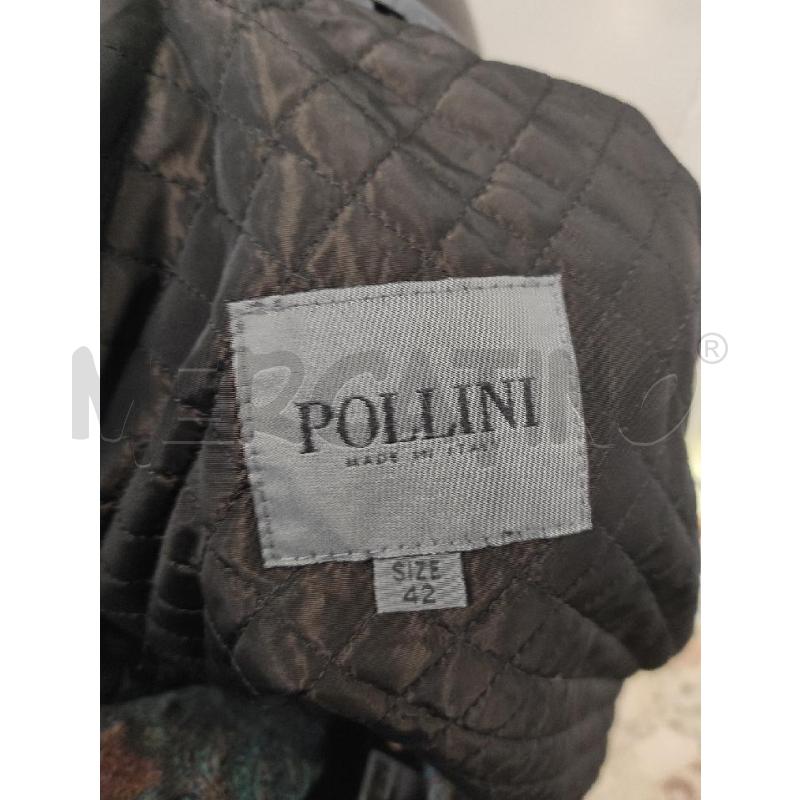 GIACCA DONNA PELLE POLLINI BLU TG. 42 | Mercatino dell'Usato Salerno torrione 3