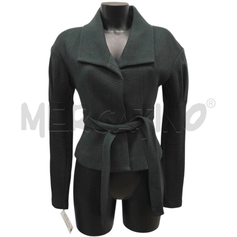 GIACCA DONNA PINKO VERDE PETROLIO CON CINTURA TG. 40 | Mercatino dell'Usato Salerno torrione 1