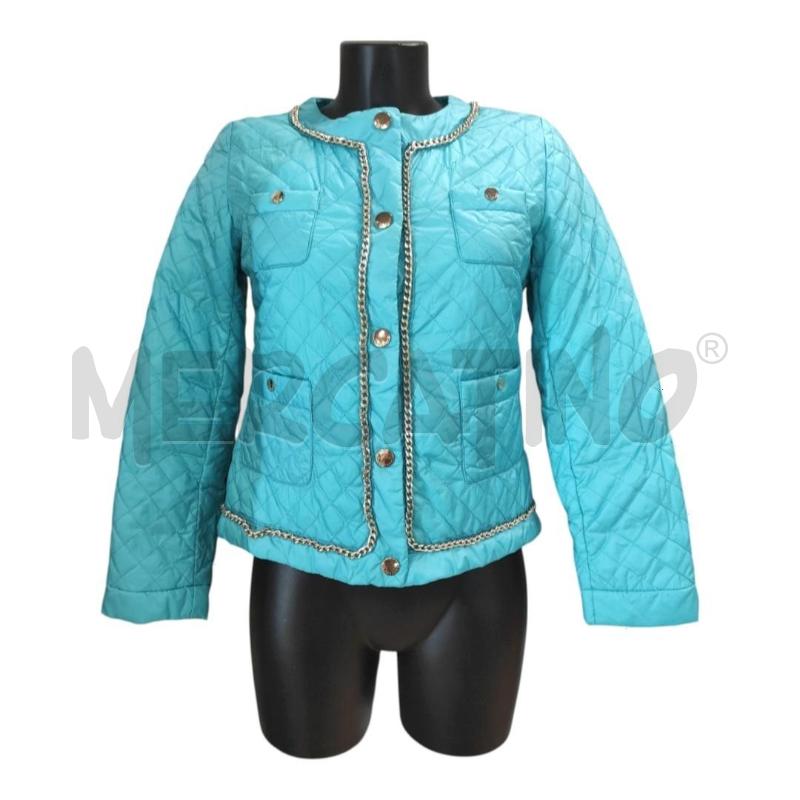 GIACCA DONNA PIUMINO CLIPS 100GR AZZURRO TG 44 | Mercatino dell'Usato Salerno torrione 1