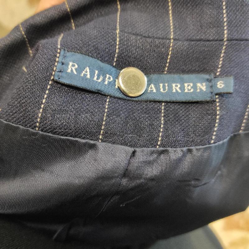 GIACCA DONNA RALPH LAUREN BLU GESSATA TG. 6 | Mercatino dell'Usato Salerno torrione 3
