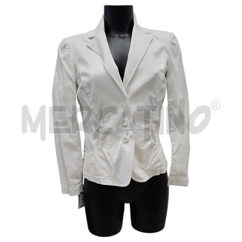 GIACCA DONNA SISLEY BIANCA AVVITATA TASHE ARRICCIATE TG.M | Mercatino dell'Usato Salerno torrione 1