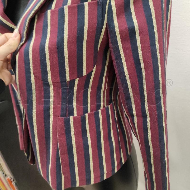 GIACCA DONNA VIVIENNE WESTWOOD BORDEAUX RIGHE BLU ORO TG.42 | Mercatino dell'Usato Salerno torrione 3