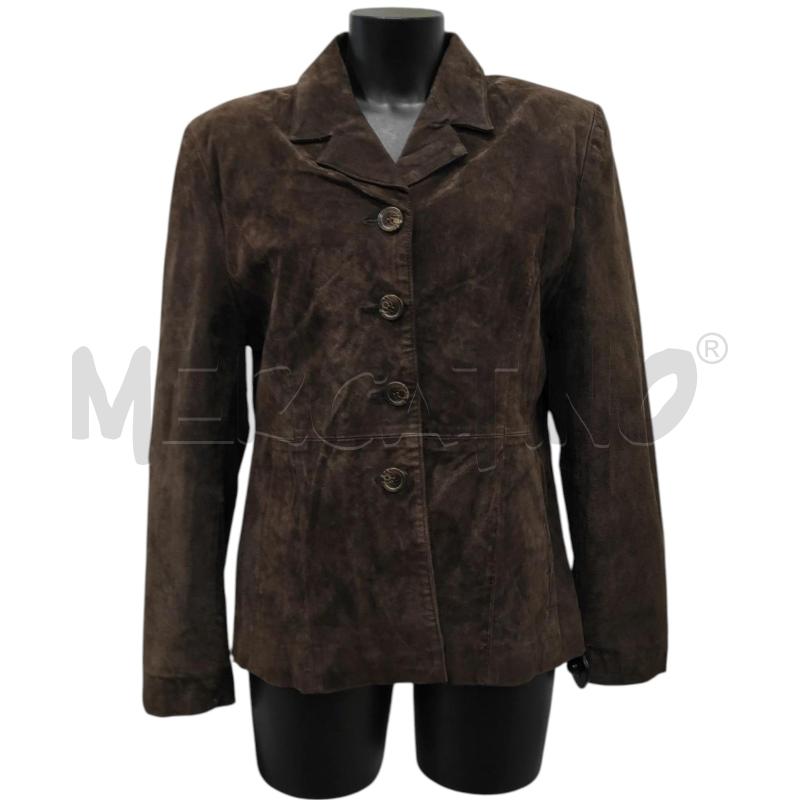 GIACCA PELLE DONNA MARRONE CANDA TG. 44 | Mercatino dell'Usato Salerno torrione 1