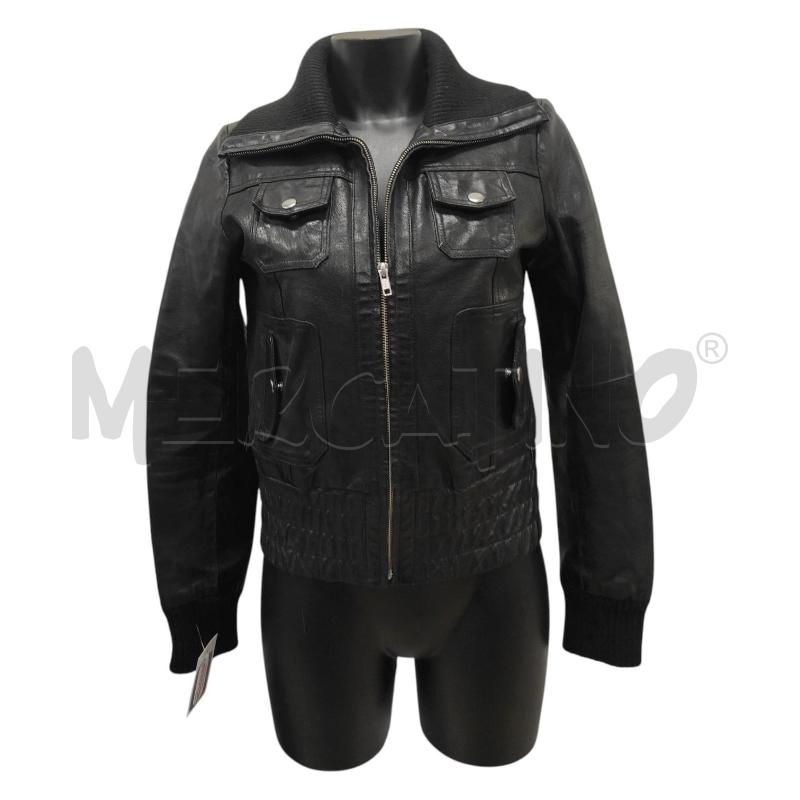 GIACCA PELLE DONNA VERO MODA NERA TG. M | Mercatino dell'Usato Salerno torrione 1