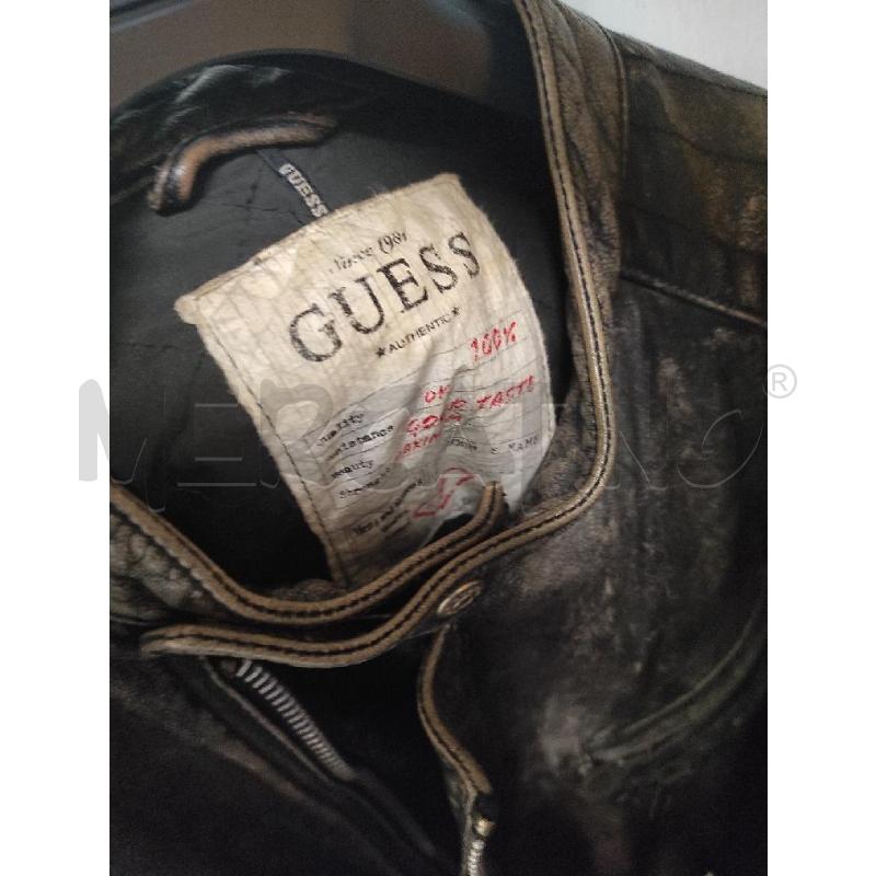 GIACCA PELLE UOMO GUESS GRIGIO MARTELLATO TG. L | Mercatino dell'Usato Salerno torrione 2