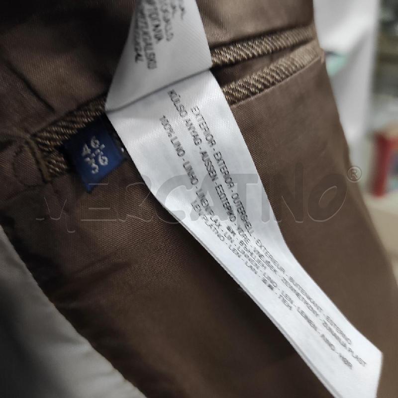GIACCA UOMO MASSIMO DUTTI MARRONE LINO TG. 46 | Mercatino dell'Usato Salerno torrione 2