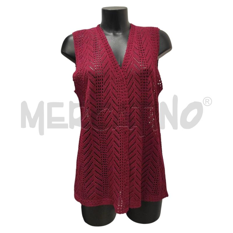 GILET DONNA MARELLA BORDEAUX TRAFORATO TG. L | Mercatino dell'Usato Salerno torrione 1