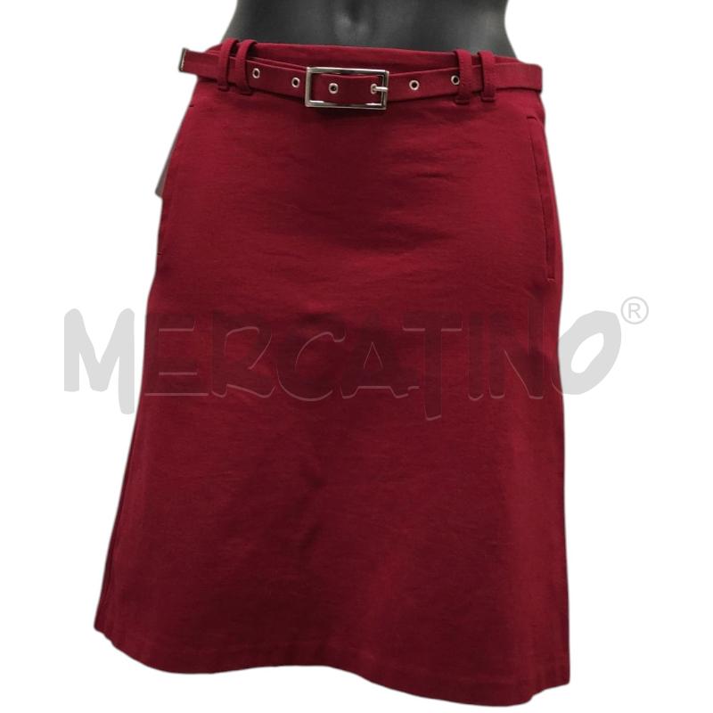 GONNA CAMOMILLA BORDEAUX TG. 42 CON CINTURA | Mercatino dell'Usato Salerno torrione 1
